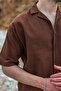 Bitter Brown over Fit Men's Shirt Set E7303 - 4