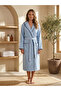 Hooded Long Women's Bathrobe – Cotton Kimono Shepherd Stitched Bathrobe