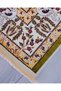 Green Beige Themed Traditional Motif Ethnic Floral Patterned Creative Vintage Decorative Carpet 2782 - 4