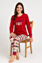 Women's Soft Texture Thermal Pajamas Set 42050 - 4