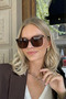 Unisex Brown 2025 Metal New Season Sunglasses