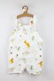 Baby Snap Muslin Gardener Cotton Jumpsuit