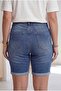 شورت Kim أزرق مقاس كبير مع أرجل مطوية - 3