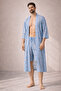 Men's Guipure Lace Kimono Set – 3-Piece Lace Set (Bathrobe + Pants + Shorts) - 8