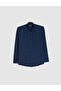 Navy Blue Regular Fit Long Sleeve Shirt 50320902-Vr033 - 7