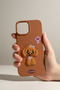 iPhone 15 Compatible Kawaii Embroidered Cute Poodle Figured Silicone Phone Case - 4