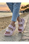 Figured Pink Daily Girls' Beach Garden Pool Slippers - 3