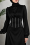 Cape Detailed Design Evening Dress - 2