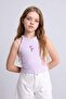 Crew Neck Printed Athlete Girls' Top H6142A826Hs