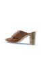 Shoes Brown Leather Women's High Heels Slipper 01Wn4303 - 4