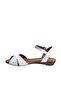 Shoes White Leather Women's Sandals 01Wn3808 - 3