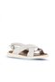 White Cracked Leather Women's Sandals 01Ws2801 - 2