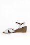 White Leather Women's Wedge Heeled Sandals 01We4003 - 3