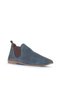 Navy Blue Nubuck Women's Flat Boots 01Wd3501 - 2