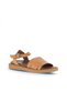 Tan Leather Women's Flat Sandals 01Ws2812 - 2