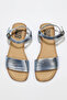 Blue Shiny Leather Women's Sandals 01Wu3420 - 5