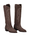 Mink Suede Women's Heeled Boots 01Wf1004 - 2