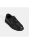 Women's Black Lace-Up Casual Leather Shoes - 5