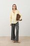 Yellow Drapey Muslin Women's Shirt - 5
