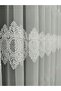 Luxury Borelli Pattern Heavy Embroidered Tulle Curtain 1 X 3 with Tight Pleats, No Ironing Required - 5