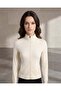 سويت شيرت نسائي رياضي أساسي باللون البيج - 6