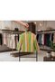 Girls' colorful striped logo detailed blazer jacket - 8
