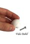 8Pcs White Mushroom Button Handle Furniture Drawer Cabinet Door Handle Metal Handle Accessories with Screw - 2