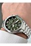 Functional Silver-Green Color Sapphire Glass Steel Band Steel Case Men's Wristwatch 1259Mr - 2
