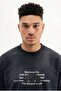 Men's m Logo Patched Washing Oversize T-Shirt Black - 2