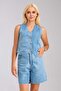 Women's Five-Pocket Bleach Wash Lyocell Thin Denim Fabric Denim Skirt Bleach Wash - 2