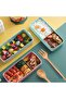 صندوق غداء بنتو 3 في 1 سعة 900 مل، مصنوع من قش القمح، مانع للتسرب، صديق للبيئة، 3 طبقات، متعدد الأقسام، قابل للتكديس، آمن للاستخدام في الميكروويف، باللون الوردي، مناسب للأطفال والكبار - 7