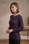 Women's Plum Spring Bunch Pattern Collar and Sleeves Embroidered, Stoned Mother Combed Cotton Blouse - 2
