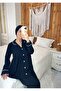 Hijab Boneli Black Color Long Sleeve Maternity Pajama Set - 3
