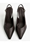 Women's Pointed Toe Stylish Heeled Stiletto Shoes Non-Slip Sole Light Brown