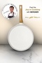 28cm Forged Aluminum Crepe Pan Pancake Tawa Marble Non-Stick Trivet Induction Gas - 5