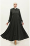 Lace Detailed Mevlana Ferace 5069-03 Khaki