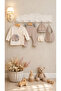 5-Piece Elephant Patterned Newborn Set/Baby Boy Hospital Release Set/100% Cotton 5-Piece Zibin Set - 7