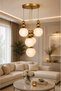Snowman 5-Piece Pendant Lamp ✨   Antique Body with White Glop Glass ✨ Ceiling Mounted Living Room Chandelier Glass Chandelier ✨   Modern Chandelier Models Lighting Ceiling Lighting Living Room Chandelier Metal Body Tray Chandelier - 5