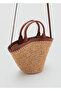 Natural Fiber Small Double Handle Bag