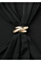 Metallic Detailed Draped Dress - 7