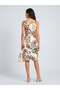 Women's White Sleeveless Dress – Colorful Floral Pattern and Summer Light Fabric |   Frn Line - 2