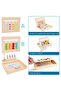 Montessori Sliding Puzzle Toy, Color & Shape Matching Wooden Board Game - 3