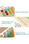 Montessori Sliding Puzzle Toy, Color & Shape Matching Wooden Board Game - 5
