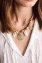 Women's Gold Color Necklace H6986Axns - 2