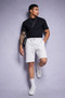 Men's Comfort Fit Above Knee White Shorts - 3