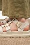 Trude Beige Color Buckle Women's Sandals - 4