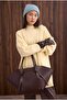 100% Leather Long Gloves Bitter Brown - 4