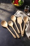 Handmade Premium 5 Piece Wooden, Wooden Kitchen Spoon Set Ladle, Fork, Rice Spoon, Spatula, Spoon - 4