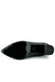 Belinda Plus Anthracite Satin Pointed Toe Thick Heeled Evening Dress Shoes - 6