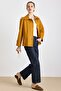 Apolet Detailed Water-Repellent Features a Unlined Short Trench Coat Mustard 6834 - 5